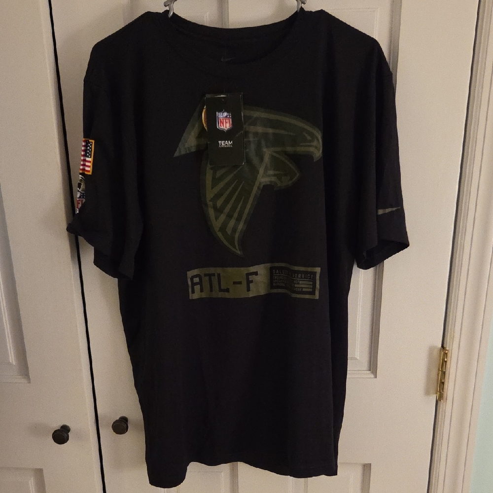 Nike Black Tee with Olive Falcons Logo